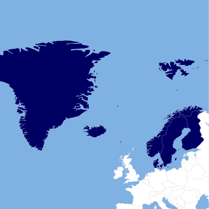 Map of Nordic Region