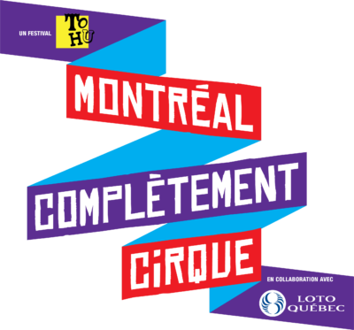 Logo for Montreal Completement Cirque Festival, a TOHU festival