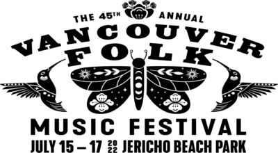 Logo for the 2022 Vancouver Folk Music Festival
