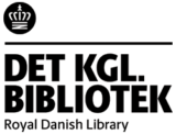 Logo for the Royal Danish Library in both Danish and English words